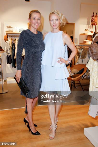 Former first Lady Bettina Wulff and model Franziska Knuppe attend the Yargici Flagship Store Opening at Levantehaus on May 31, 2017 in Hamburg,...