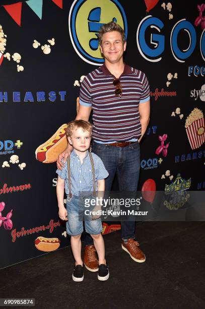 David Burtka and Gideon Scott Burtka-Harris attend GOOD+ Foundation's 2017 NY Bash at Victorian Gardens in Central park on May 31, 2017 in New York...