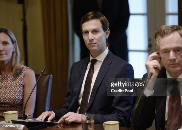 White House senior adviser Jared Kushner looks on during a meeting between President Donald Trump and Prime Minister Nguyen Xuan Phuc of Vietnam in...