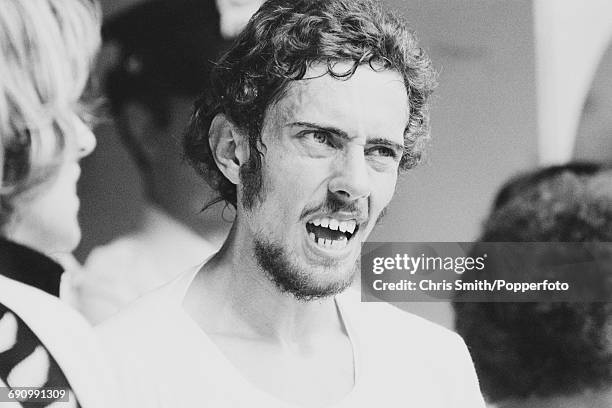 English middle distance runner Steve Ovett after failing to qualify for the final after finishing in 6th place in the first semi-final of the Men's...