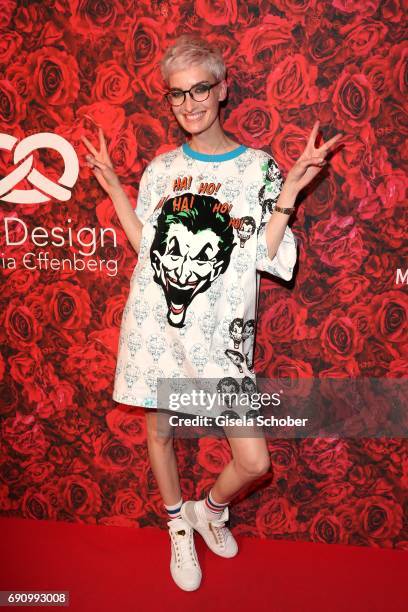 Model Anika Scheibe during the charity shopping night at CE design store on May 31, 2017 in Munich, Germany.