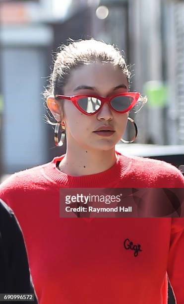 Model Gigi Hadid is seen walking in Brooklyn on May 31, 2017 in New York City.
