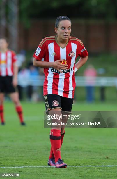Lucy Stainforth of Sunderland during the FA WSL Spring Series match between Sunderland AFC Ladies and Manchester City Women at Hetton Centre on May...