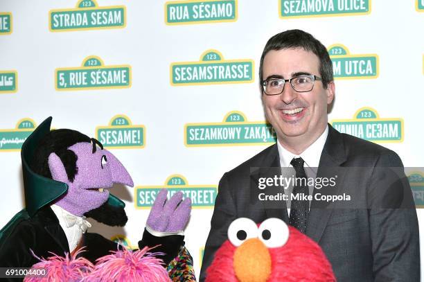 Comedian/Political Commentator John Oliver poses for a photo at the 15th Annual Sesame Workshop Benefit Gala at Cipriani 42nd Street on May 31, 2017...