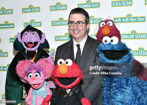 Comedian/Political Commentator John Oliver poses for a photo at the 15th Annual Sesame Workshop Benefit Gala at Cipriani 42nd Street on May 31, 2017...