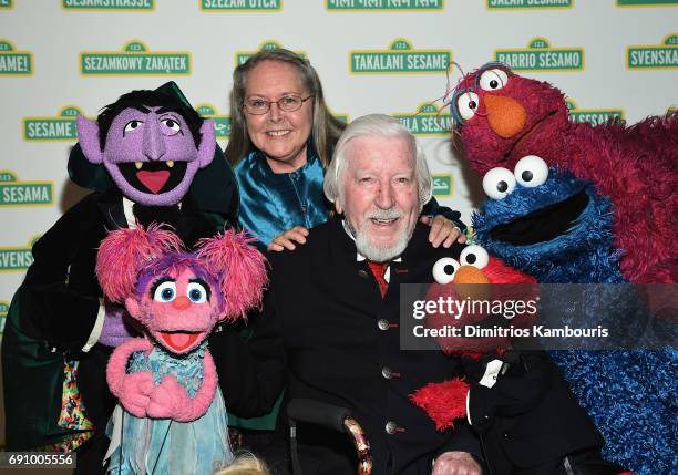 Caroll Spinney and The Muppets attend The 2017 Sesame Workshop Dinner at Cipriani 42nd Street on May 31, 2017 in New York City.