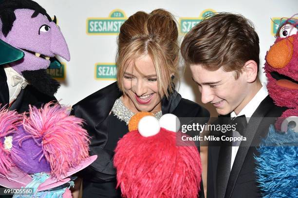 Actress Tea Leoni and son Kyd Miller Duchovny pose for a photo at the 15th Annual Sesame Workshop Benefit Gala at Cipriani 42nd Street on May 31,...