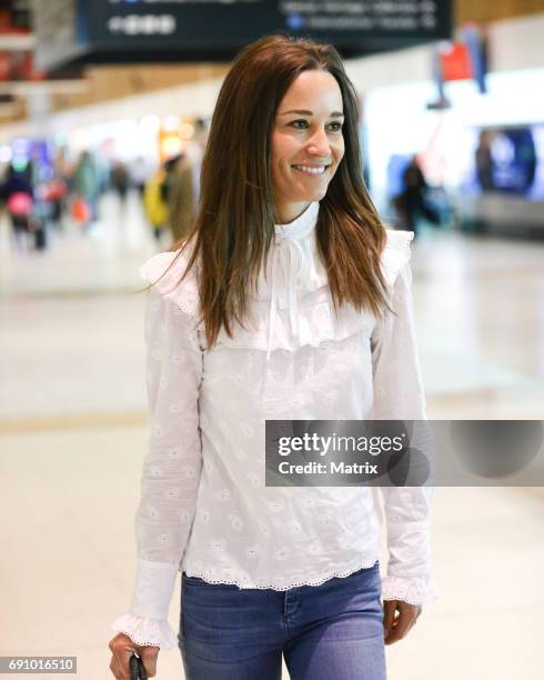 Pippa Middleton is seen at Sydney airport on June 1, 2017 in Sydney, Australia.