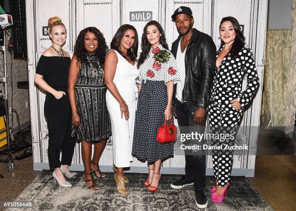 Fiona Gubelmann, Star Jones, Vanessa Williams, Chloe Bridges, McKinley Freeman and Camille Guaty attend the Build Series to discuss the new VH1 show...