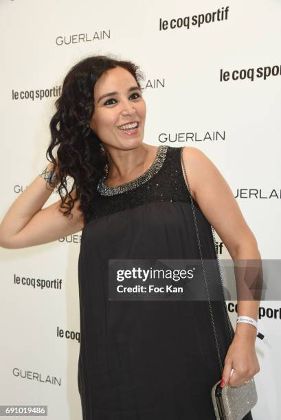 Presenter Aida attends Le Coq Sportif x Guerlain photocall at the Le Coq Sportif Flagship on May 31, 2017 in Paris, France. Laurence Roustandjee;Aida...