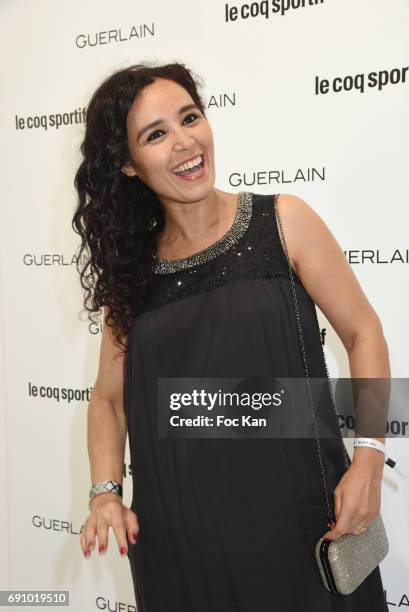 Presenter Aida attends Le Coq Sportif x Guerlain photocall at the Le Coq Sportif Flagship on May 31, 2017 in Paris, France. Laurence Roustandjee;Aida...