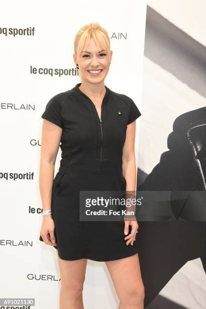 Katrina Patchett attends Le Coq Sportif x Guerlain photocall at the Le Coq Sportif Flagship on May 31, 2017 in Paris, France.