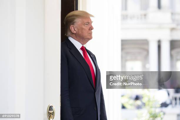 President Donald Trump welcomed Prime Minister Nguyen Xuan Phuc of Vietnam, at the West Wing Portico of the White House, On Wednesday, May 31, 2017.