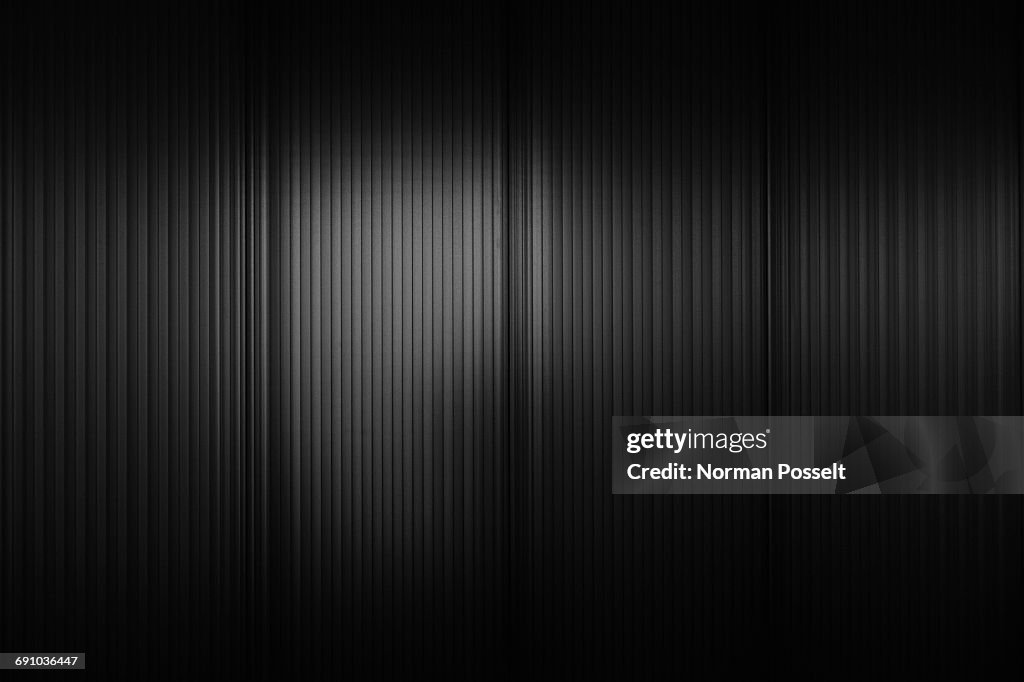 Full frame shot of black corrugated wall