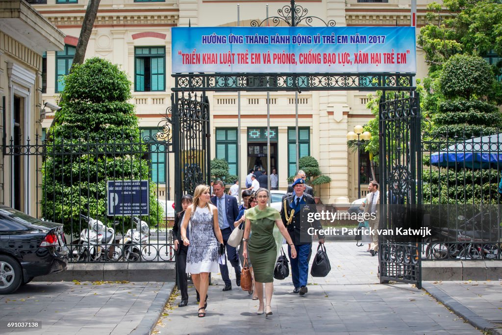 Queen Maxima Of The Netherlands On A Three Day Visit In Vietnam - Day Three