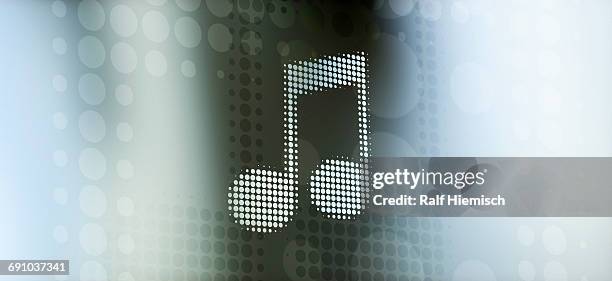 spotted musical note against colored background - empty studio set stock illustrations
