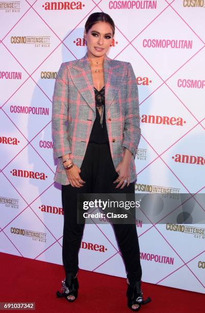 Mexican actress Galilea Montijo poses during the Cosmo Fashion Night Red Carpet on May 30, 2017 in Mexico City, Mexico.