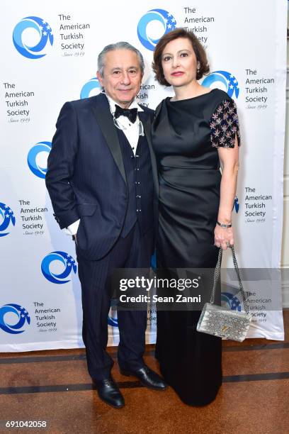 Dr. Tamer Seckin and Elif Seckin attend The American Turkish Society 2017 Gala Dinner at 583 Park Avenue on May 31, 2017 in New York City.