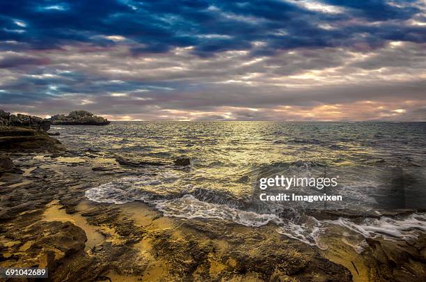 point peron at sunset, perth, western australia, australia - cape peron foto e immagini stock
