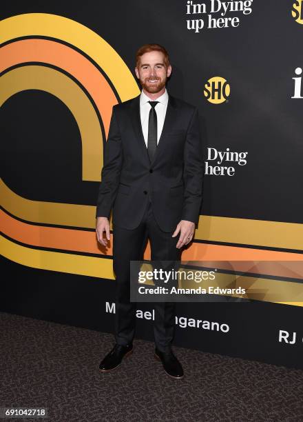 Actor Andrew Santino arrives at the premiere of Showtime's "I'm Dying Up Here" at the DGA Theater on May 31, 2017 in Los Angeles, California.