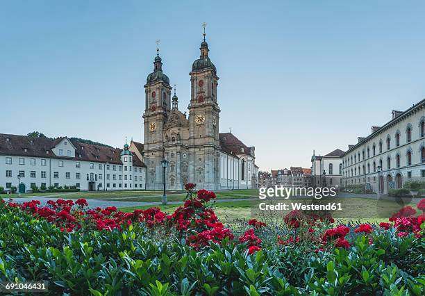 switzerland, st gallen, view to collegiate church - st gallen canton stock pictures, royalty-free photos & images
