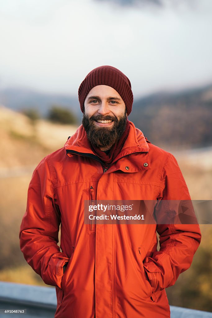Portrait of happy hiker