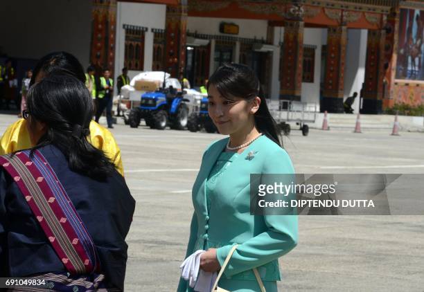 Japanese Princess Mako is welcomed at Paro International Airport in Paro on June 1 at the start of her nine-day official visit to Bhutan. Japanese...