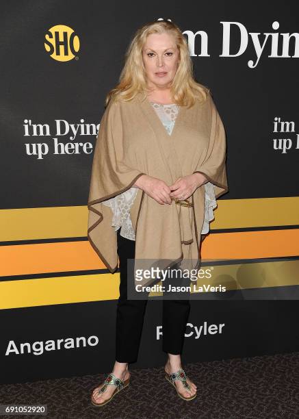 Actress Cathy Moriarty attends the premiere of "I'm Dying Up Here" at DGA Theater on May 31, 2017 in Los Angeles, California.