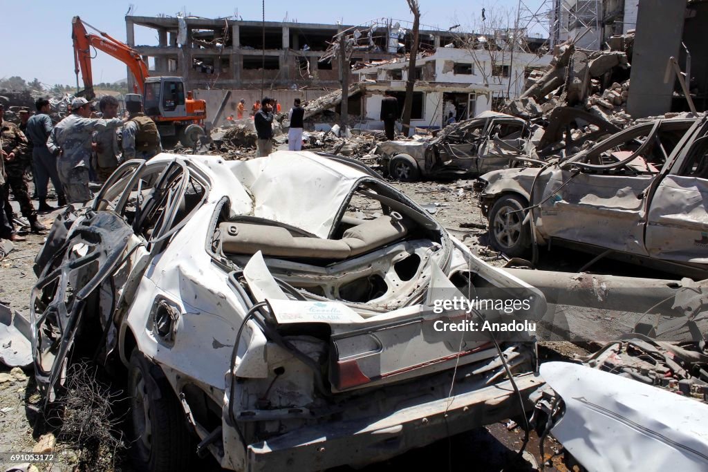 Aftermath of Kabul truck bombing