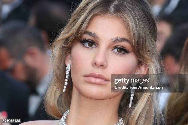 Camila Morrone attends the "The Beguiled" screening during the 70th annual Cannes Film Festival at Palais des Festivals on May 24, 2017 in Cannes,...