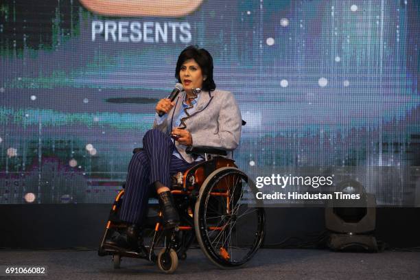 Para-athlete Deepa Malik during the Hindustan Times Game Changer Awards 2017 at Hotel Oberoi on May 24, 2017 in Gurgaon, India.