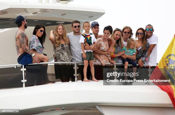 Real Madrid football players Sergio Ramos and Pilar Rubio, Izabel Andrijanic and Mateo Kovacic, Lucas Vazquez and Macarena Rodriguez, Vanja Bosnic...