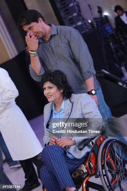 Para-athlete and Game Changer Awardee Deepa Malik during the Hindustan Times Game Changer Awards 2017 at Hotel Oberoi on May 24, 2017 in Gurgaon,...