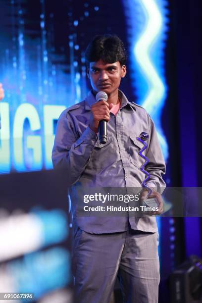 Taxi Driver and Game Changer Awardee Debendra Kapri during the Hindustan Times Game Changer Awards 2017 at Hotel Oberoi on May 24, 2017 in Gurgaon,...