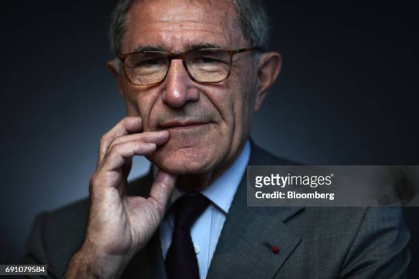 Gerard Mestrallet, chairman of Engie SA, poses for a photograph following a Bloomberg Television interview in the St. Petersburg International...