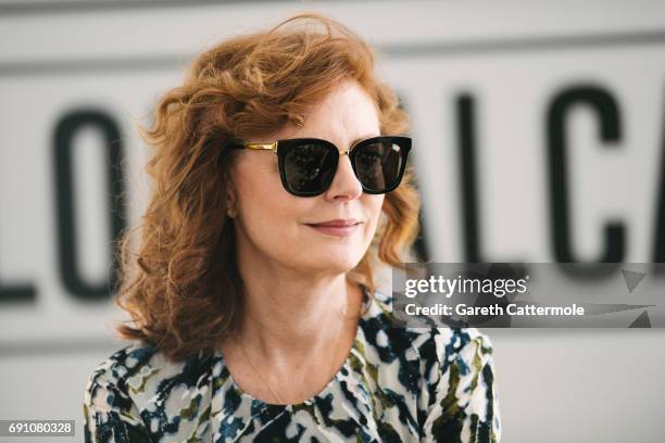 Susan Sarandon is photographed at the L'Oreal Paris Beach Studio during the 70th annual Cannes Film Festival on May 18, 2017 in Cannes, France.