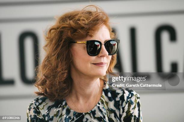 Susan Sarandon is photographed at the L'Oreal Paris Beach Studio during the 70th annual Cannes Film Festival on May 18, 2017 in Cannes, France.