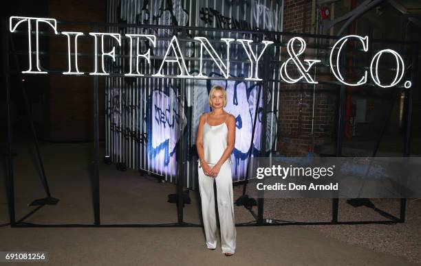 Lara Worthington arrives ahead of the Tiffany & Co HardWear Collection Launch on June 1, 2017 in Sydney, Australia.