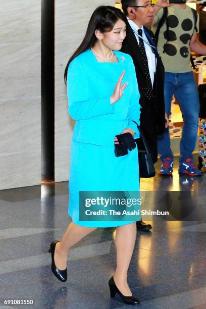 Princess Mako of Akishino is seen at Haneda International Airport on May 31, 2017 in Tokyo Japan.