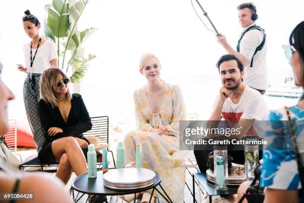 Elle Fanning is photographed at the L'Oreal Paris Beach Studio during the 70th annual Cannes Film Festival on May 19, 2017 in Cannes, France.