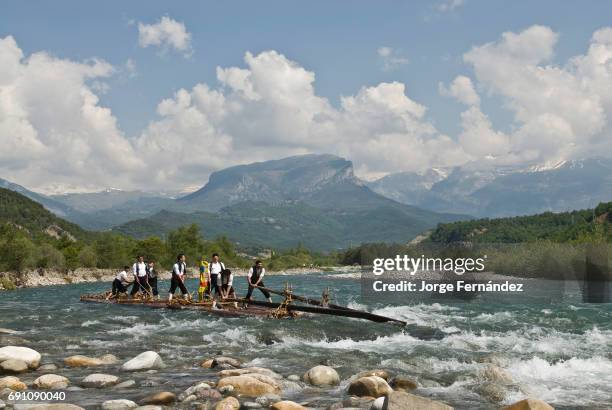 In the old times, before the construction of good roads and dams that block the rivers, timber used to be transported making rafts and navigating the...