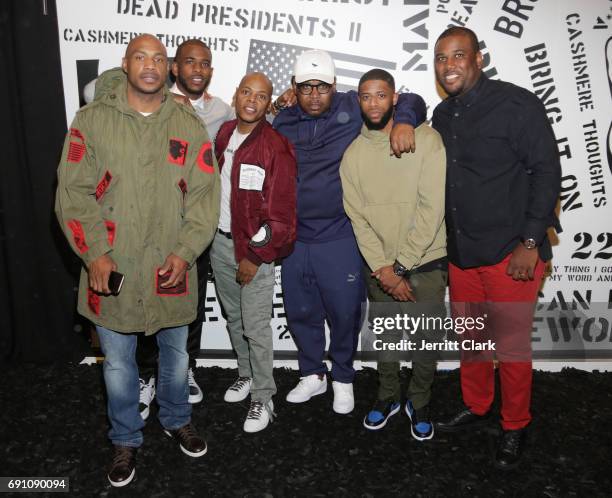 Kareem 'Biggs' Burke, Chris Paul, Tyran "Ty Ty" Smith, Emory Jones and friends attend the Madeworn x Roc96 Pop-Up Event on May 31, 2017 in Los...