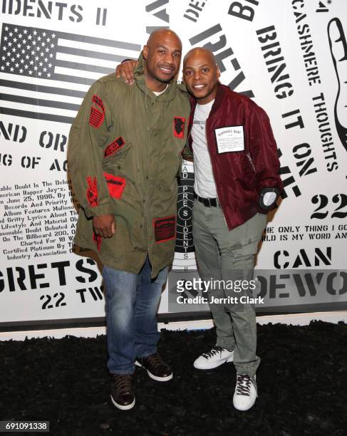 Roc96 co-founder Kareem 'Biggs' Burke and Tyran "Ty Ty" Smith attend the Madeworn x Roc96 Pop-Up Event on May 31, 2017 in Los Angeles, California.
