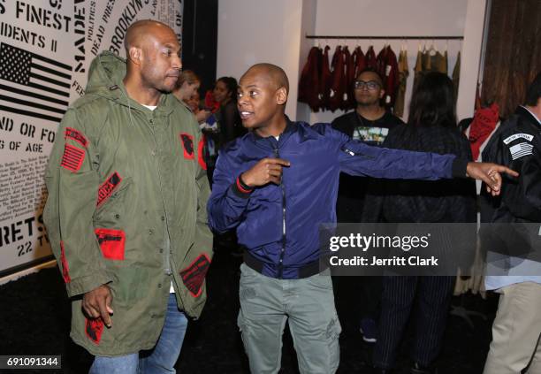 Roc96 co-founder Kareem 'Biggs' Burke and Tyran "Ty Ty" Smith attend the Madeworn x Roc96 Pop-Up Event on May 31, 2017 in Los Angeles, California.