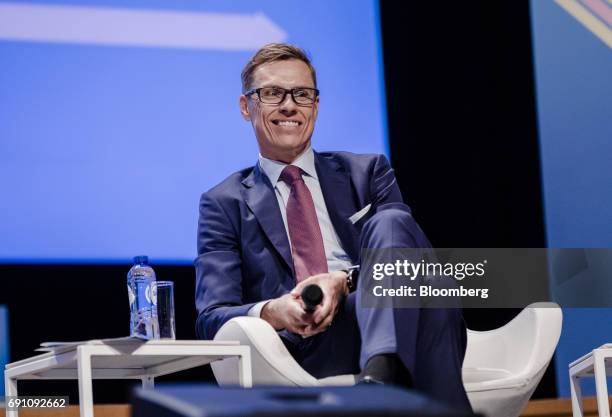 Alexander Stubb, Finland's finance minister, reacts during the Brussels Economic Forum in Brussels, Belgium, on Thursday, June 1, 2017. It may take...