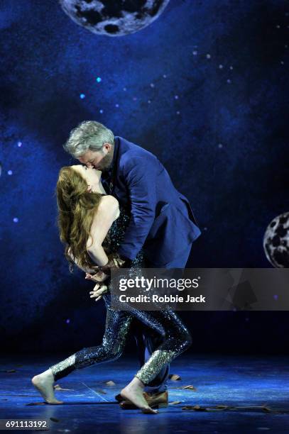 Heidi Stober as Semele and Robert Murray as Jupiter in Garsington Opera's production of Georg Frideric Handel's Semele directed by Annilese...