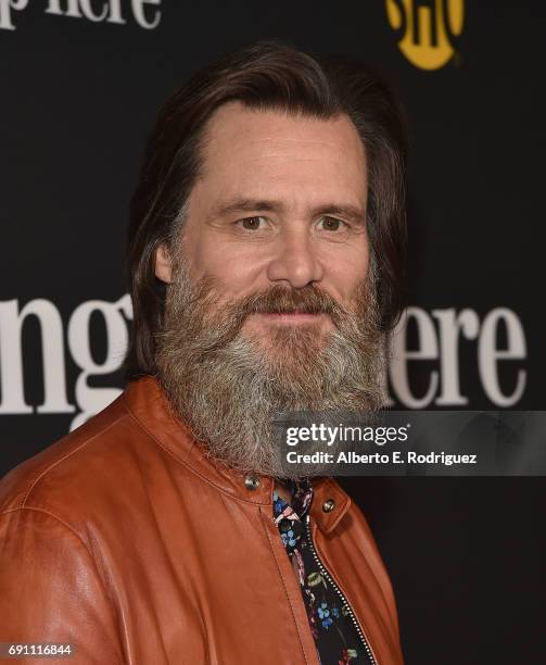 Executive producer Jim Carrey attends the premiere of Showtime's "I'm Dying Up Here" at the DGA Theater on May 31, 2017 in Los Angeles, California.