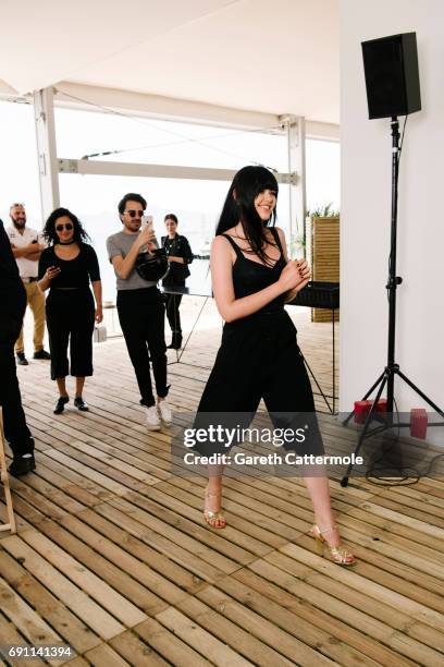 Kristina Bazan is photographed at the L'Oreal Paris Beach Studio during the 70th annual Cannes Film Festival on May 23, 2017 in Cannes, France.