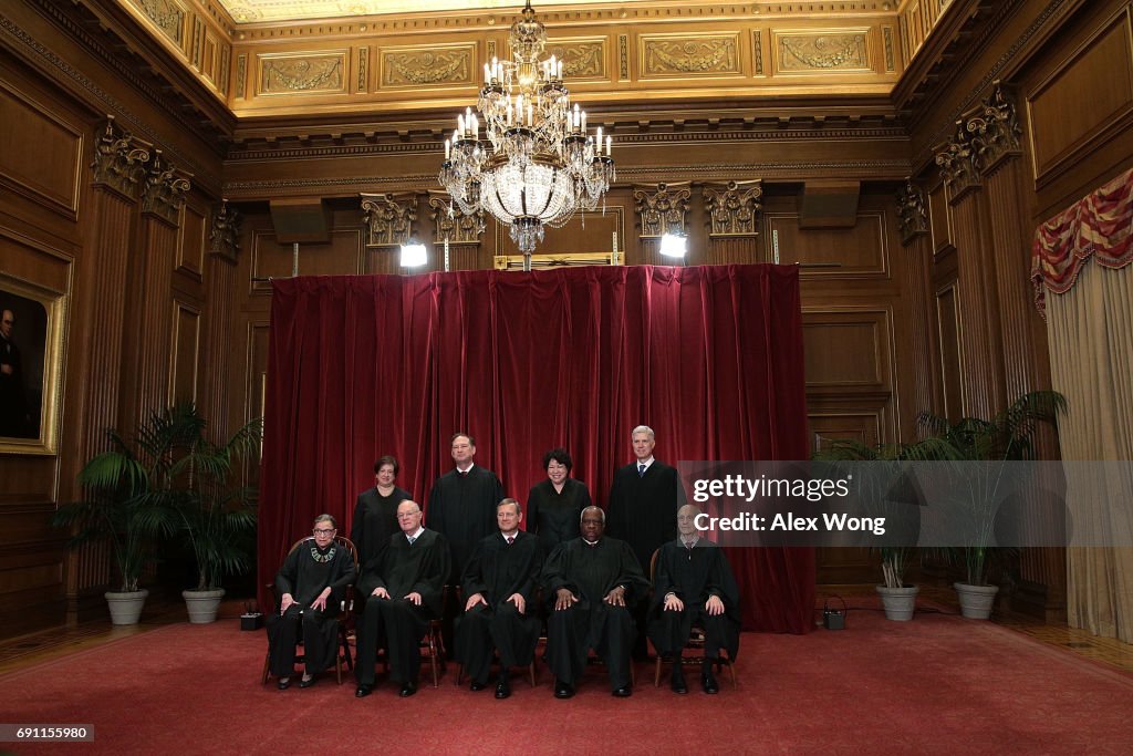 U.S. Supreme Court Justices Pose For Formal Portrait