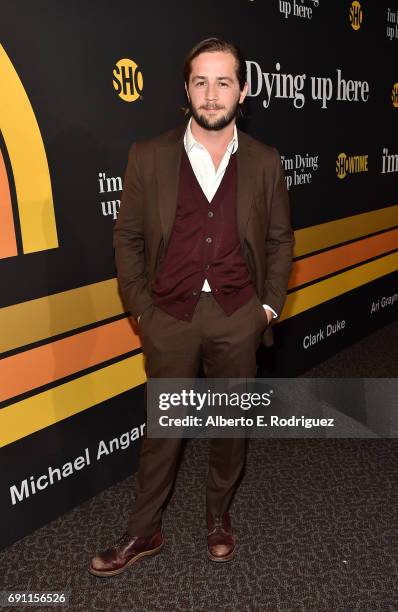 Actor Michael Angarano attends the premiere of Showtime's "I'm Dying Up Here" at the DGA Theater on May 31, 2017 in Los Angeles, California.